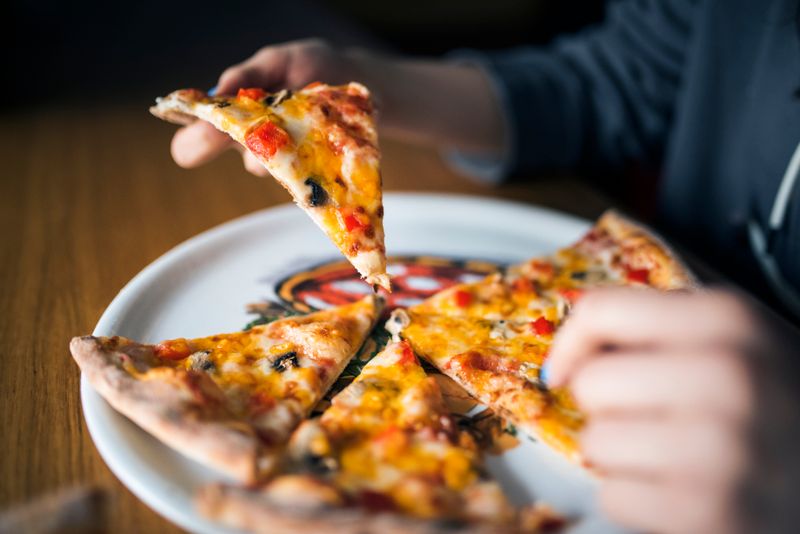 veggie garden pizza with fresh vegetables