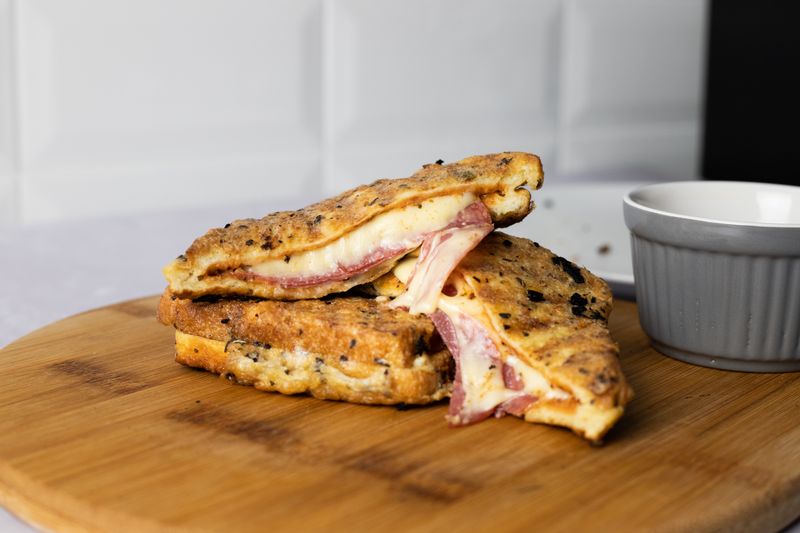 Italian ham and salami sub sandwich